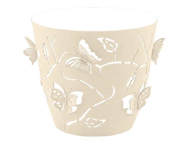 Горшок для цветов Plast Team Butterflies 2,5 л D175 мм круглый 176х176х164 мм молочный туман